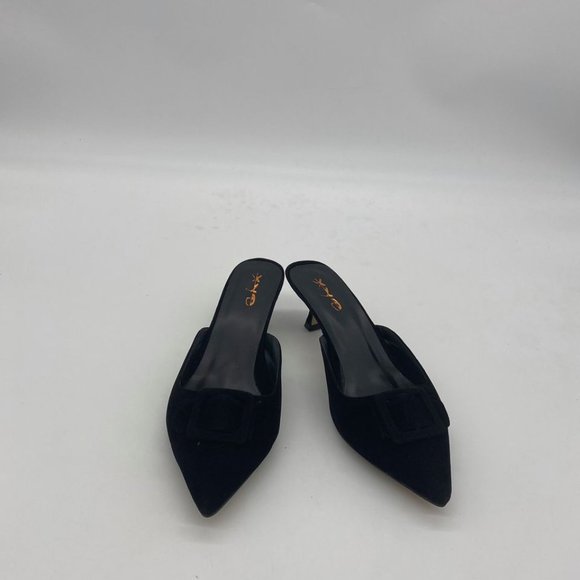 XYD Women Pointed Toe Sandal Pumps Mid Kitten Heel - Picture 1 of 9
